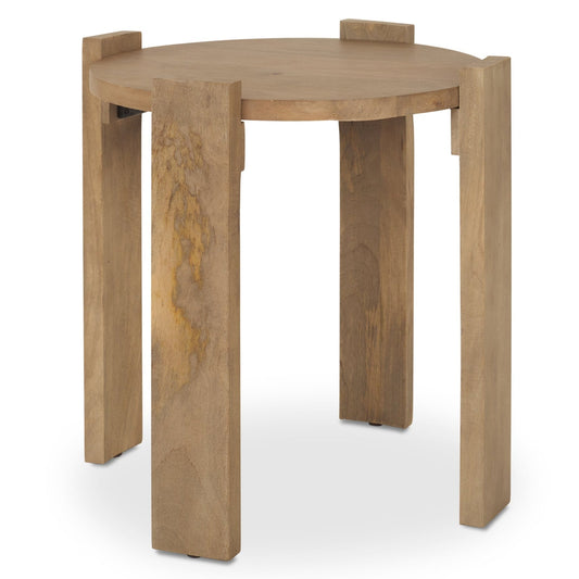 Evelyn Light Brown Wood Side Table