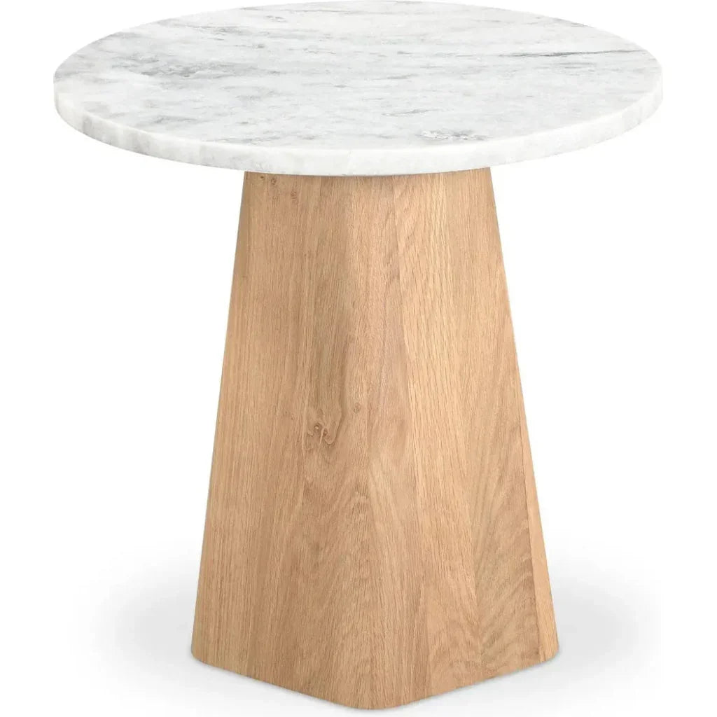 Evelyn Wood Grey Round Accent Table - LOOMLAN - Moe's Home - Side Tables
