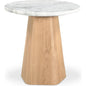 Evelyn Wood Grey Round Accent Table - LOOMLAN - Moe's Home - Side Tables