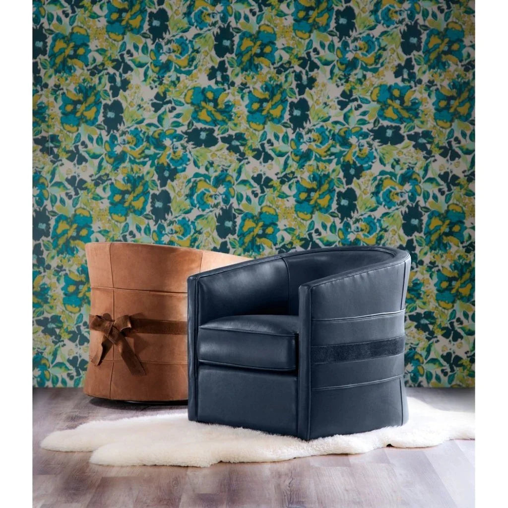 Everlea Leather Comfort Swivel Chair - LOOMLAN - Olivia + Quinn - Club Chairs