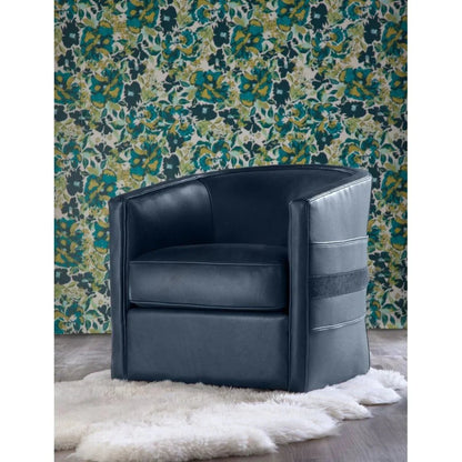Everlea Leather Comfort Swivel Chair - LOOMLAN - Olivia + Quinn - Club Chairs