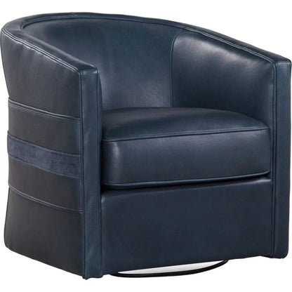 Everlea Leather Comfort Swivel Chair - LOOMLAN - Olivia + Quinn - Club Chairs