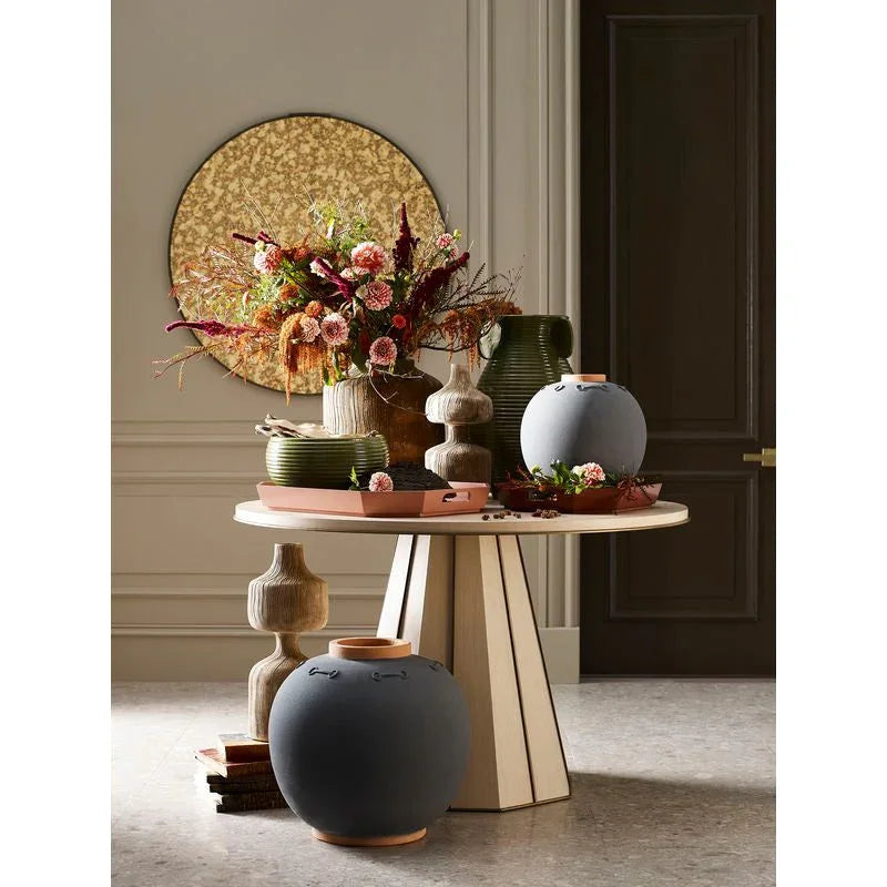 Everly Grey Terracotta Finish Vase - LOOMLAN - Wildwood - Vases & Jars