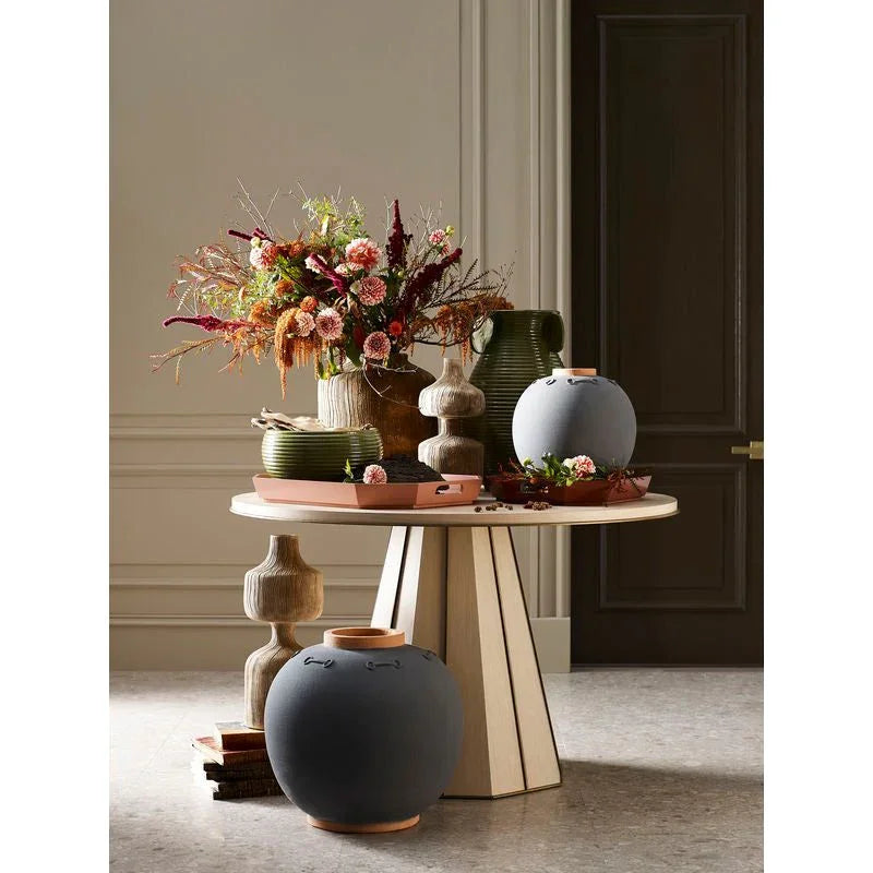 Everly Grey Terracotta Finish Vase - LOOMLAN - Wildwood - Vases & Jars