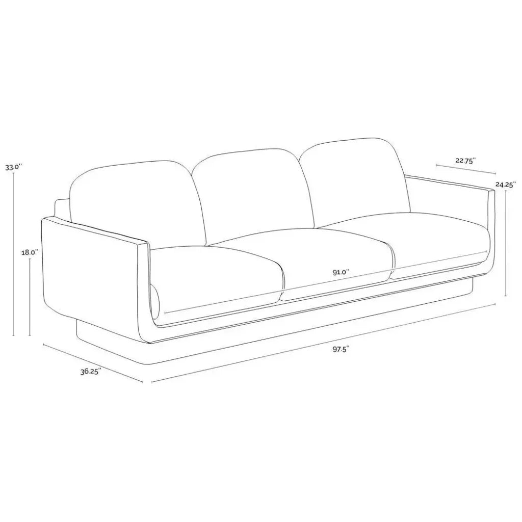 Everton Fabric Classic Sofa - LOOMLAN - SUNPAN - Sofas & Loveseats
