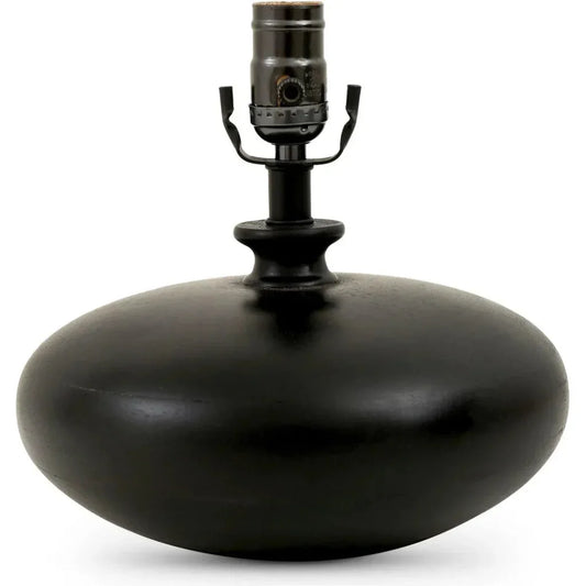 Evie Wood & Textured Cotton Black Table Lamp - LOOMLAN - Moe's Home - Table Lamps