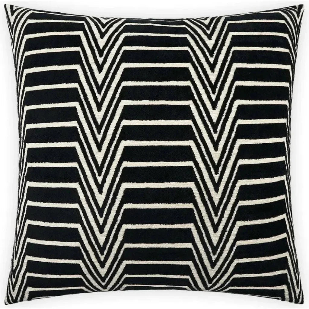 Evora Jet Black Throw Pillow With Insert - LOOMLAN - D.V. Kap - Throw Pillows