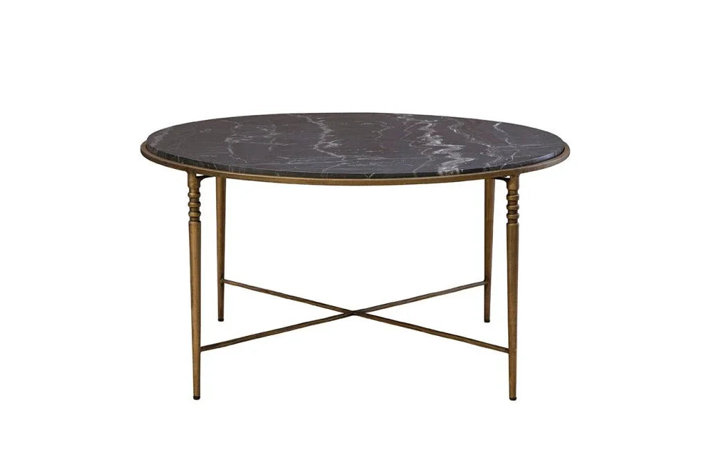 Evry Marble Top Round Cocktail Table - LOOMLAN - Furniture Classics - Coffee Tables