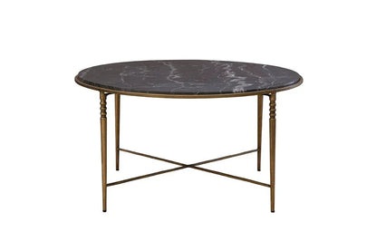 Evry Marble Top Round Cocktail Table - LOOMLAN - Furniture Classics - Coffee Tables
