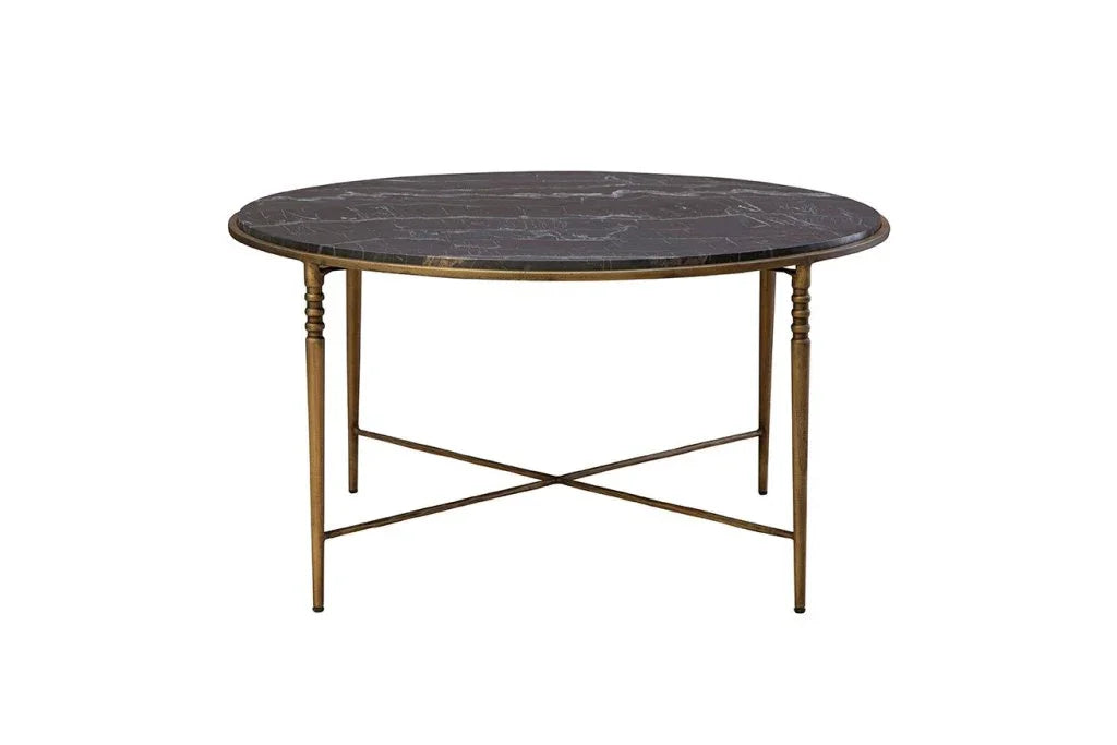 Evry Marble Top Round Cocktail Table - LOOMLAN - Furniture Classics - Coffee Tables