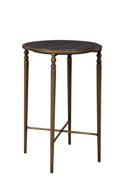 Evry Marble Top Round Side Table - LOOMLAN - Furniture Classics - Side Tables