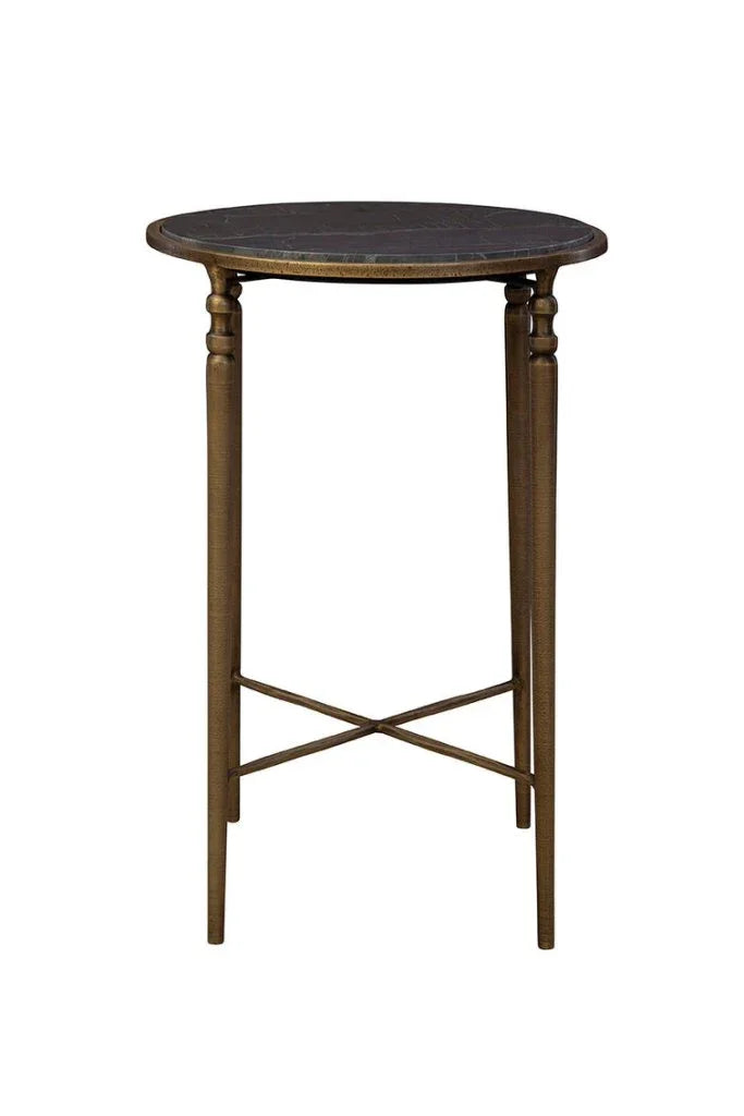 Evry Marble Top Round Side Table - LOOMLAN - Furniture Classics - Side Tables