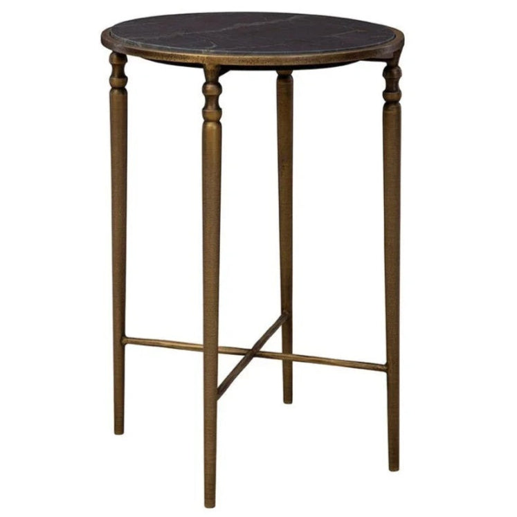 Evry Marble Top Round Side Table - LOOMLAN - Furniture Classics - Side Tables