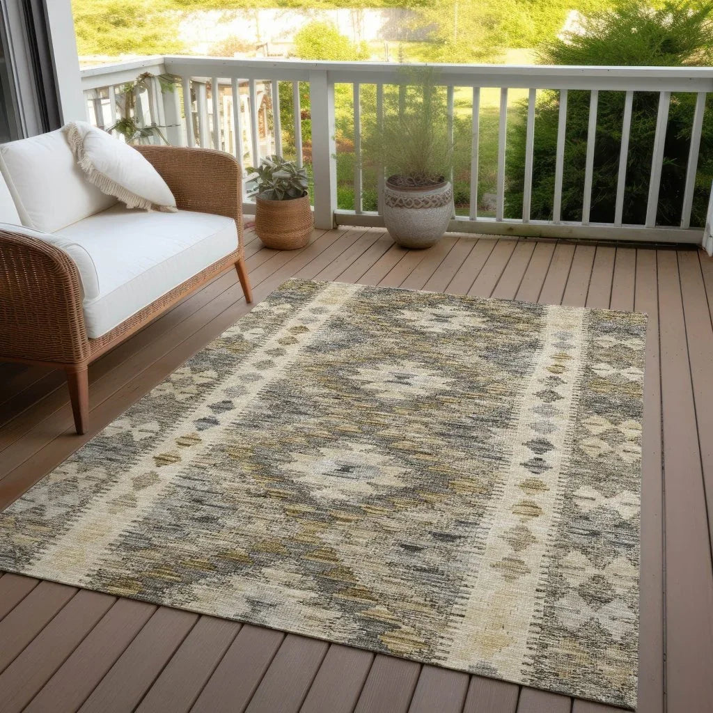 Evynne Beige Washable Indoor - Outdoor Rug - LOOMLAN - LOOMLAN Rugs - Outdoor Rugs