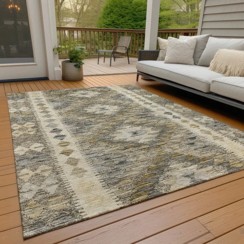 Evynne Beige Washable Indoor - Outdoor Rug - LOOMLAN - LOOMLAN Rugs - Outdoor Rugs