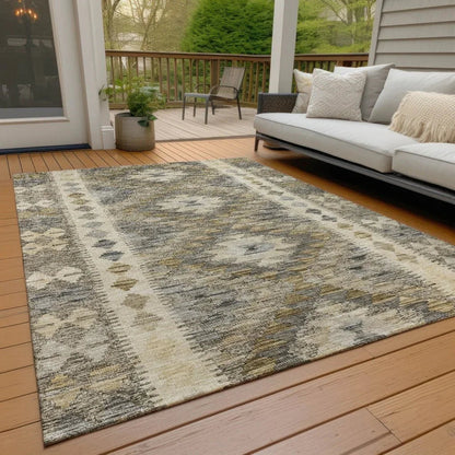 Evynne Beige Washable Indoor - Outdoor Rug - LOOMLAN - LOOMLAN Rugs - Outdoor Rugs