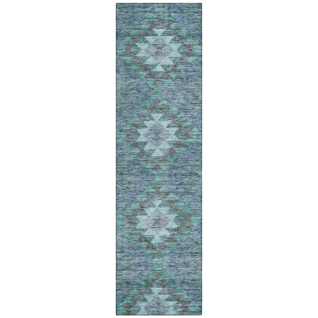Evynne Blue Washable Indoor - Outdoor Rug - LOOMLAN - LOOMLAN Rugs - Outdoor Rugs