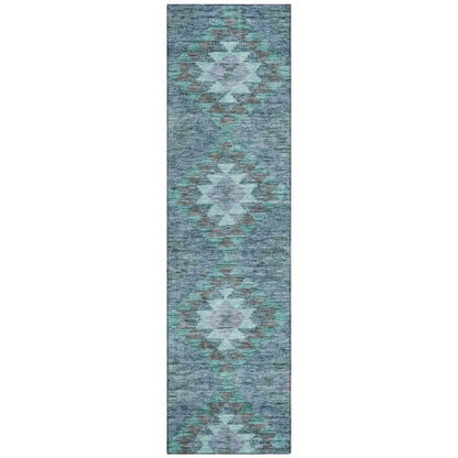 Evynne Blue Washable Indoor - Outdoor Rug - LOOMLAN - LOOMLAN Rugs - Outdoor Rugs