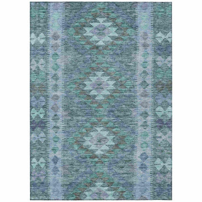 Evynne Blue Washable Indoor - Outdoor Rug - LOOMLAN - LOOMLAN Rugs - Outdoor Rugs