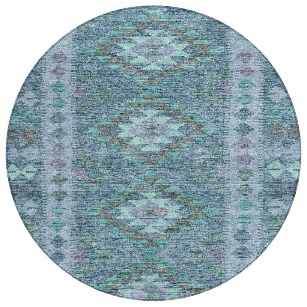 Evynne Blue Washable Indoor - Outdoor Rug - LOOMLAN - LOOMLAN Rugs - Outdoor Rugs