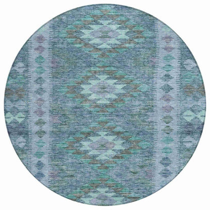 Evynne Blue Washable Indoor - Outdoor Rug - LOOMLAN - LOOMLAN Rugs - Outdoor Rugs