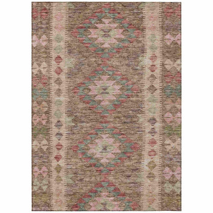 Evynne Brown Washable Indoor - Outdoor Rug - LOOMLAN - LOOMLAN Rugs - Outdoor Rugs