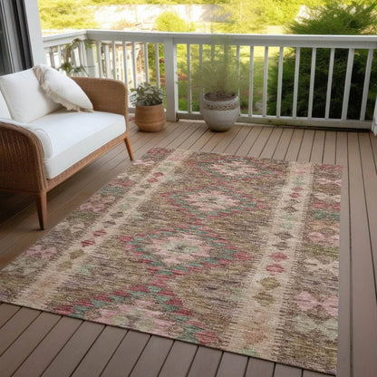 Evynne Brown Washable Indoor - Outdoor Rug - LOOMLAN - LOOMLAN Rugs - Outdoor Rugs