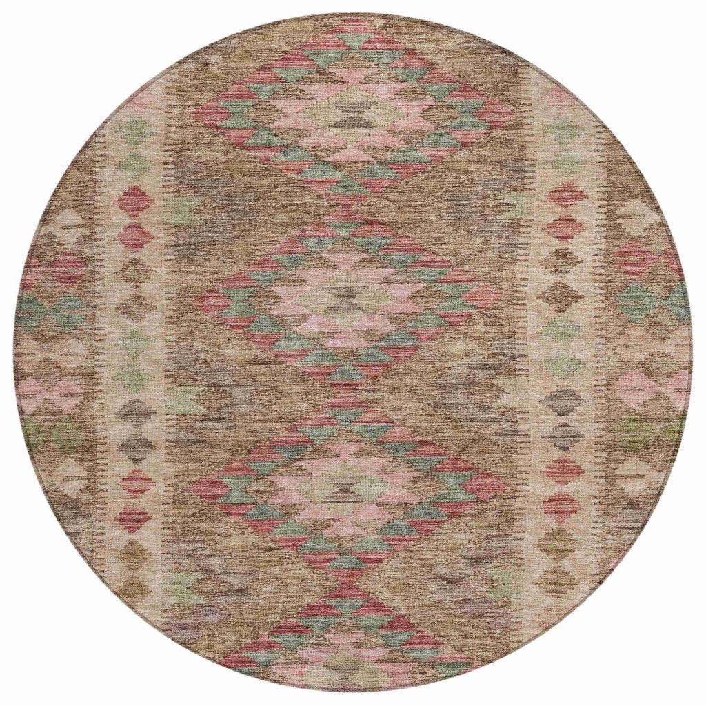 Evynne Brown Washable Indoor - Outdoor Rug - LOOMLAN - LOOMLAN Rugs - Outdoor Rugs
