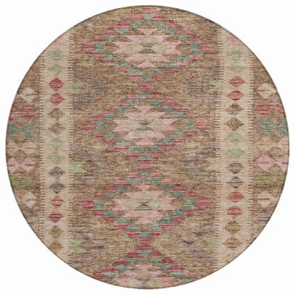 Evynne Brown Washable Indoor - Outdoor Rug - LOOMLAN - LOOMLAN Rugs - Outdoor Rugs