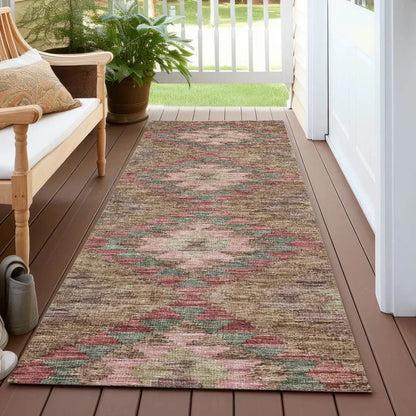 Evynne Brown Washable Indoor - Outdoor Rug - LOOMLAN - LOOMLAN Rugs - Outdoor Rugs