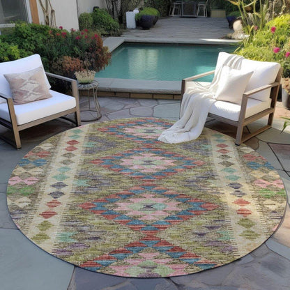 Evynne Green Washable Indoor - Outdoor Rug - LOOMLAN - LOOMLAN Rugs - Outdoor Rugs
