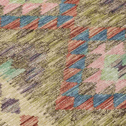 Evynne Green Washable Indoor - Outdoor Rug - LOOMLAN - LOOMLAN Rugs - Outdoor Rugs