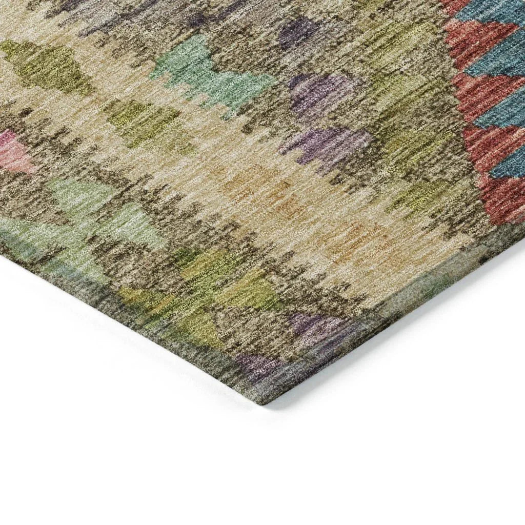 Evynne Green Washable Indoor - Outdoor Rug - LOOMLAN - LOOMLAN Rugs - Outdoor Rugs