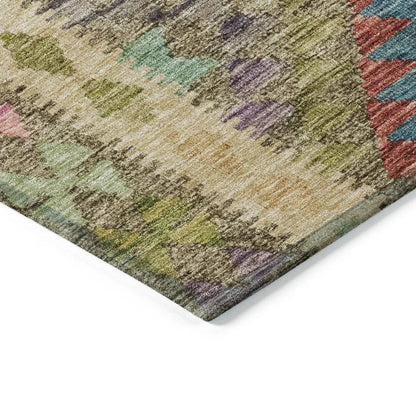 Evynne Green Washable Indoor - Outdoor Rug - LOOMLAN - LOOMLAN Rugs - Outdoor Rugs