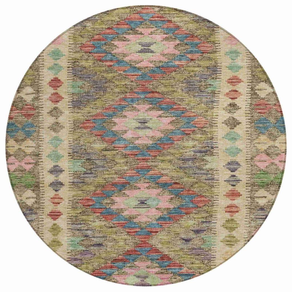 Evynne Green Washable Indoor - Outdoor Rug - LOOMLAN - LOOMLAN Rugs - Outdoor Rugs