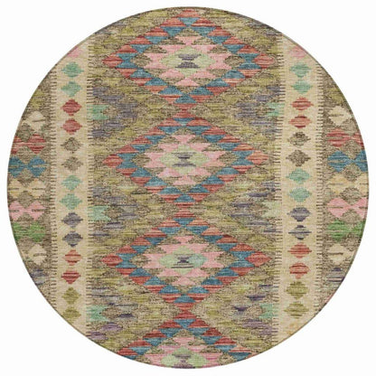 Evynne Green Washable Indoor - Outdoor Rug - LOOMLAN - LOOMLAN Rugs - Outdoor Rugs