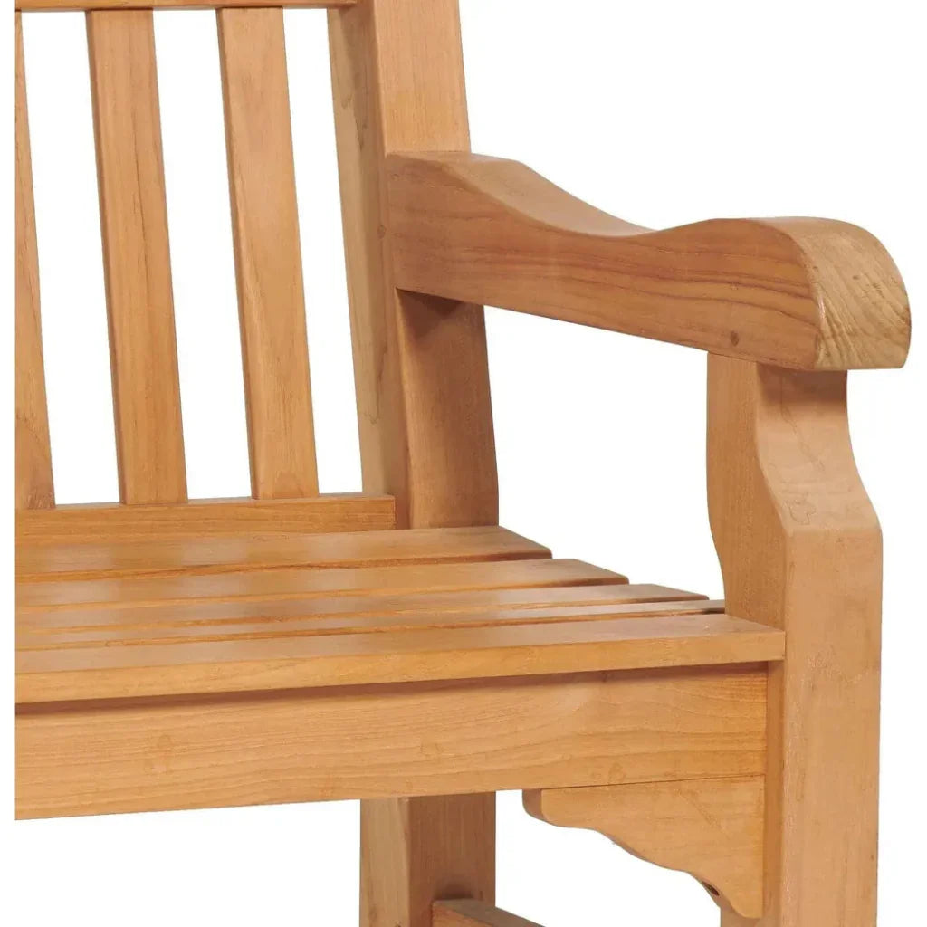 Exbury 3-Person Teak Outdoor Bench-Outdoor Benches-HiTeak-LOOMLAN