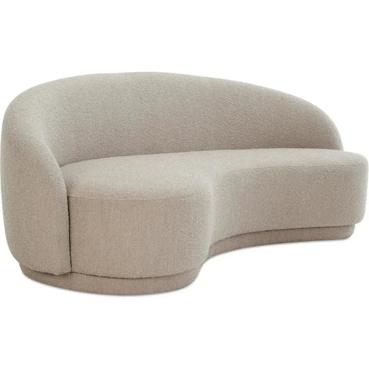 Excelsior Performance Fabric and Pine Beige Sofa - LOOMLAN - Moe's Home - Sofas & Loveseats