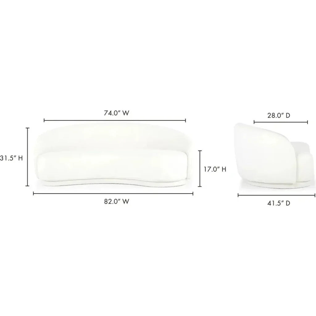 Excelsior Sofa Cream Collection - LOOMLAN - Moe's Home - Sofas & Loveseats