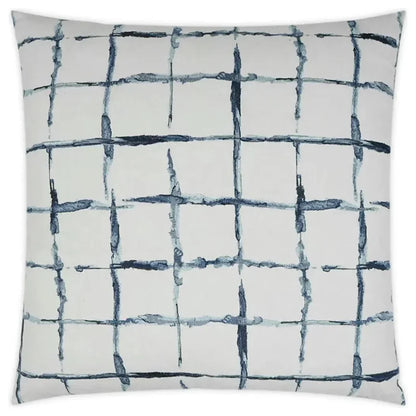 Exciter Embroidery Blue White Large Throw Pillow Insert - LOOMLAN - D.V. Kap - Throw Pillows
