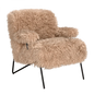 Exeter Vegan Fur Lounge Chair - LOOMLAN - Noir - Club Chairs