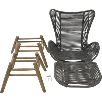 Explorer Neptune Chair & Ottoman Outdoor Furniture-Outdoor Ottomans-Seasonal Living-LOOMLAN