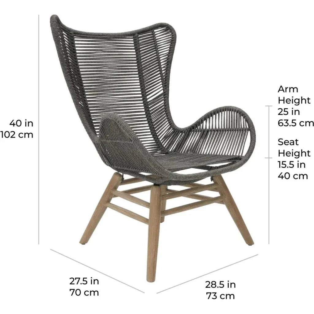 Explorer Neptune Chair & Ottoman Outdoor Furniture-Outdoor Ottomans-Seasonal Living-LOOMLAN