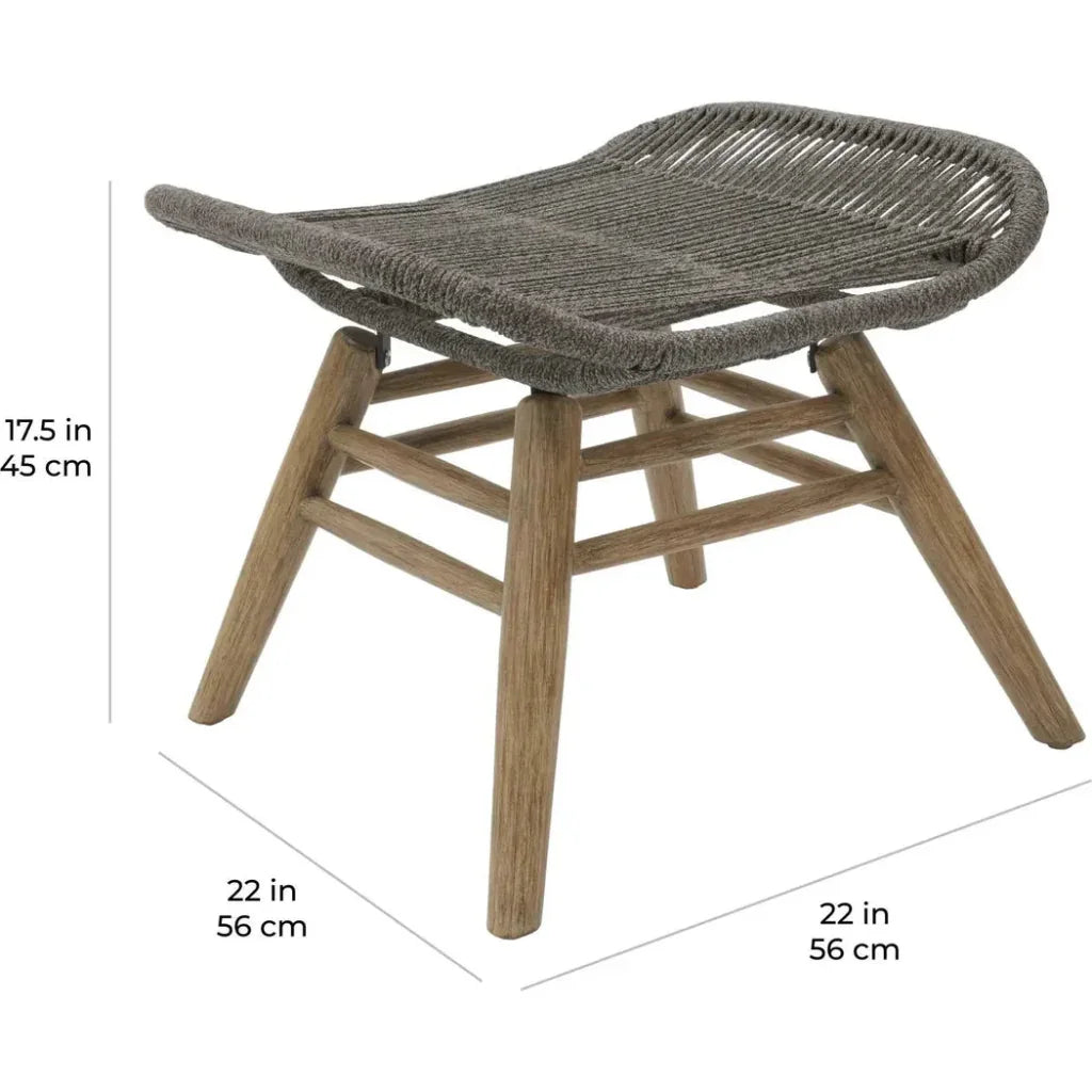Explorer Neptune Chair & Ottoman Outdoor Furniture-Outdoor Ottomans-Seasonal Living-LOOMLAN