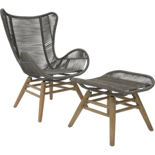 Explorer Neptune Chair & Ottoman Outdoor Furniture-Outdoor Ottomans-Seasonal Living-LOOMLAN