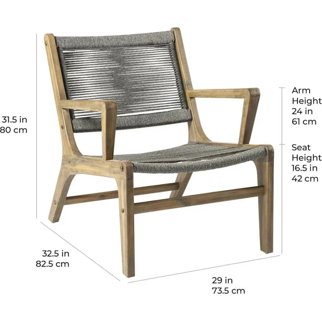 Explorer Oceans Grey Outdoor Lounge Chair-Outdoor Lounge Chairs-Seasonal Living-LOOMLAN