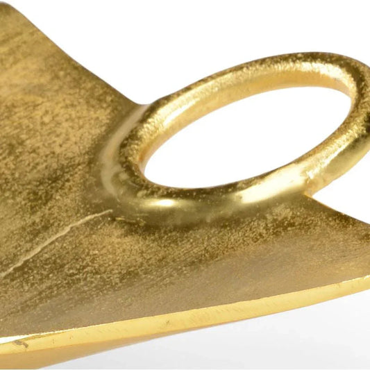 Eyelet Cast Aluminum Made Golden Tray - LOOMLAN - Wildwood - Trays