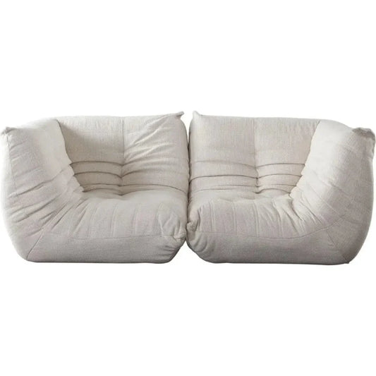 Ezra 2PC Modular Sofa in Cream Fabric-Modular Sofas-Diamond Sofa-LOOMLAN