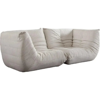 Ezra 2PC Modular Sofa in Cream Fabric-Modular Sofas-Diamond Sofa-LOOMLAN