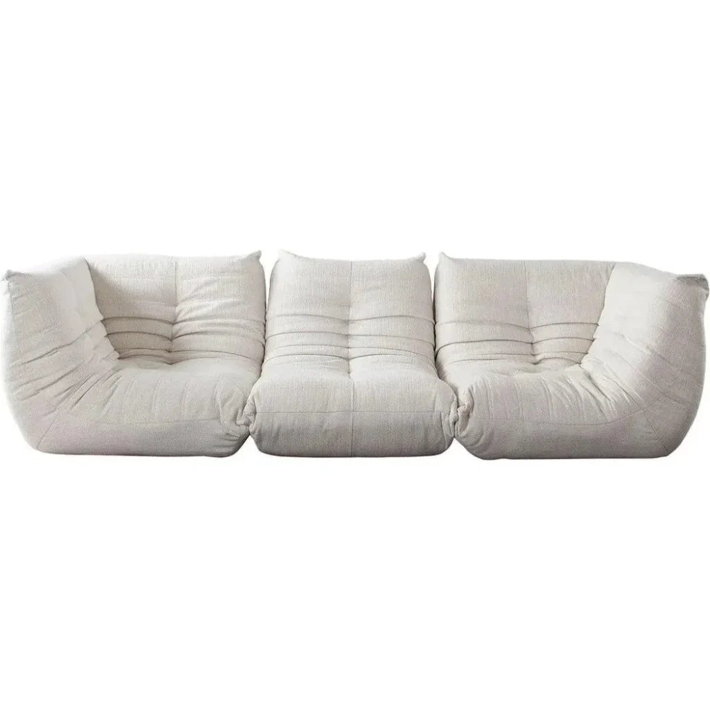 Ezra 3PC Modular Sofa in Cream Fabric-Modular Sofas-Diamond Sofa-LOOMLAN